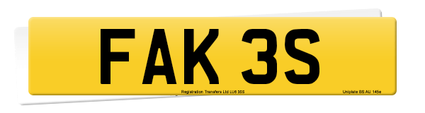 Registration number FAK 3S